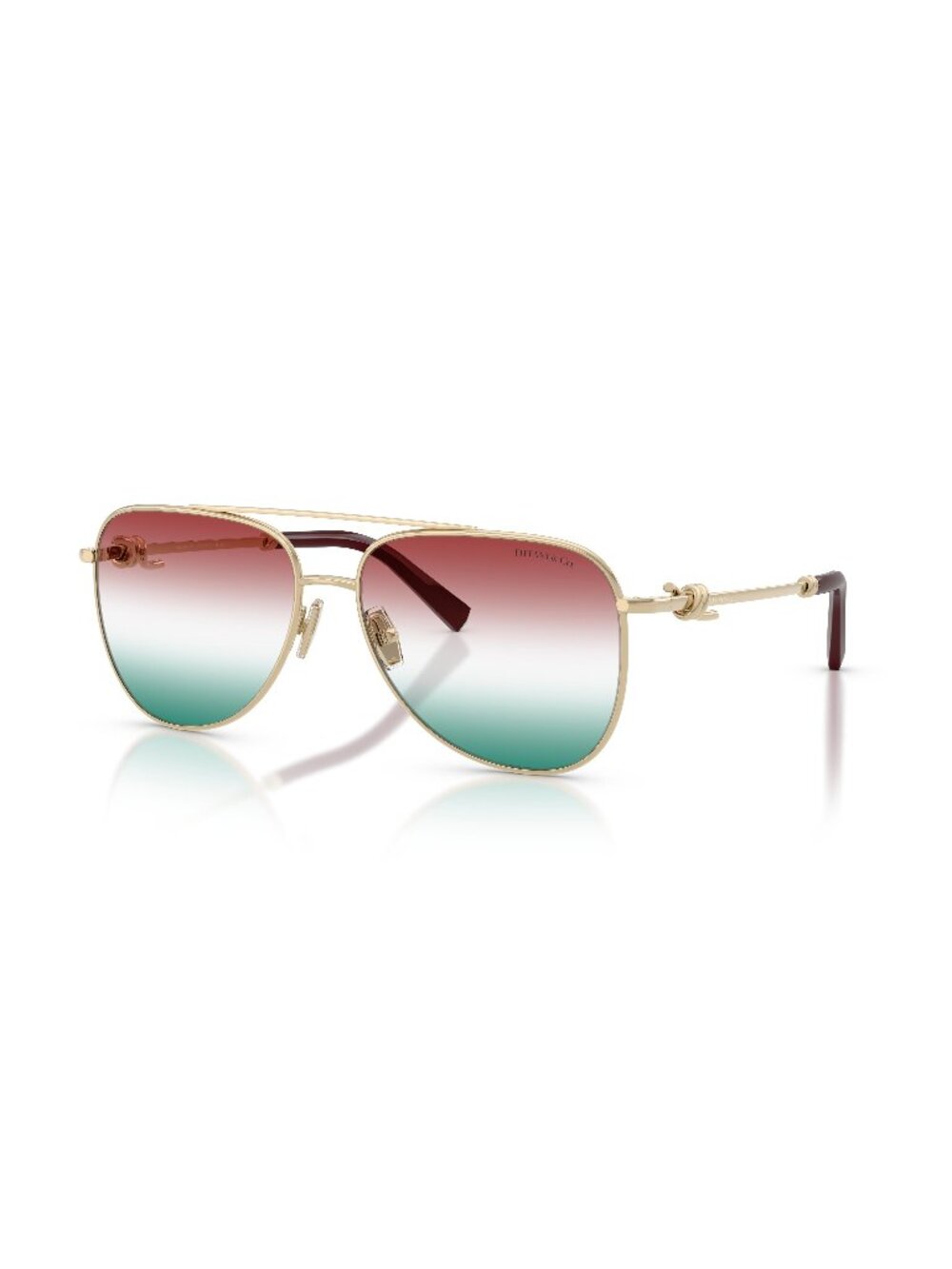 New Tiffany Women's Sunglasses Gold Metal Frame TF3116 6230EL 59
